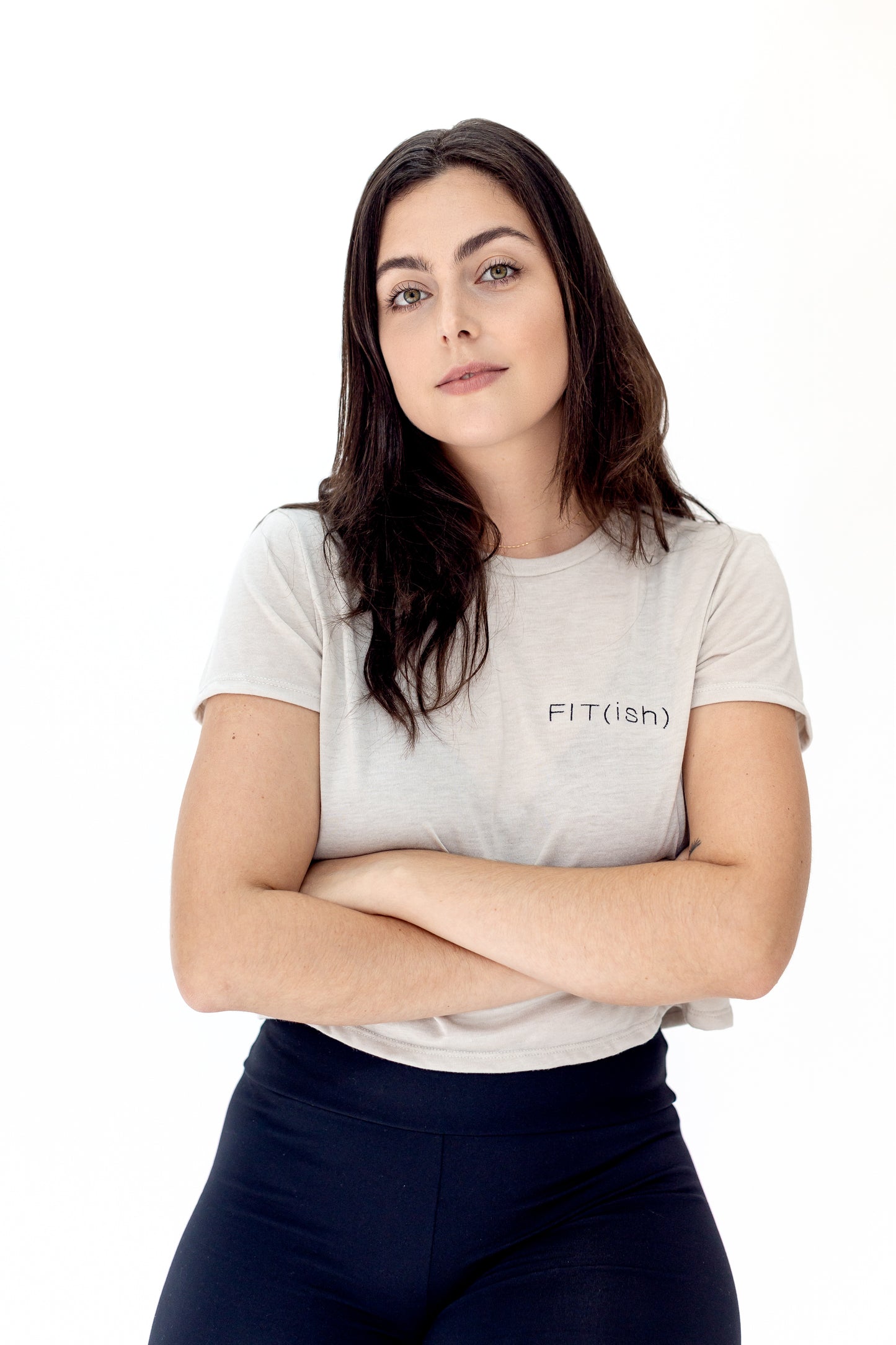 SHORT SLEEVE FLOWY ULTRA-SOFT CROPPED T-SHIRT - FIT(ISH)